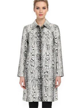 St. John Collection Snake Animal Pattern Knit Swing Jacket Coat $1595 NWT New 2
